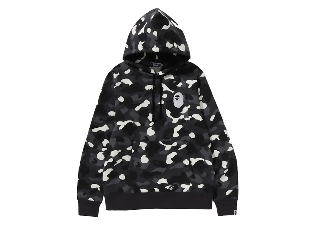 Pre-owned Bape City Camo Large Ape Head Pullover Hoodie (ss24) Black