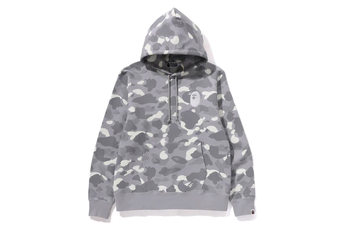 Pre-owned Bape City Camo Large Ape Head Pullover Hoodie (ss24) Gray