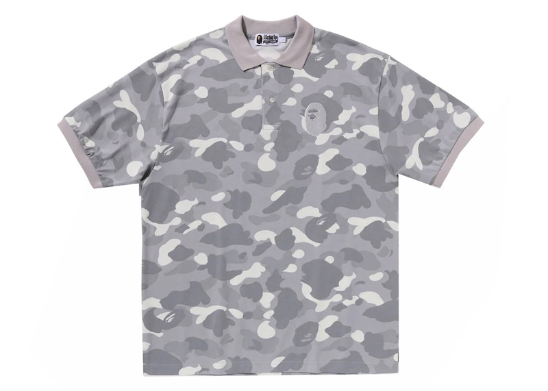 ◆BAPE◆ Vacation Pattern Ape Head Relaxed T-Shirt M GRAY 00 BAPE Vacation Pattern Ape Head Relaxed Fit Tee Gray Men's
