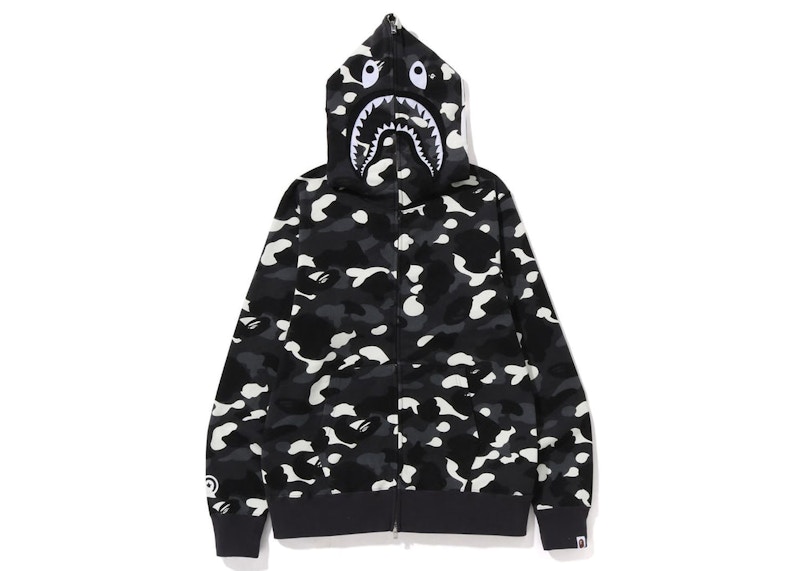 BAPE City Camo Shark Full Zip Hoodie (SS23) Black Men's - SS23 - US