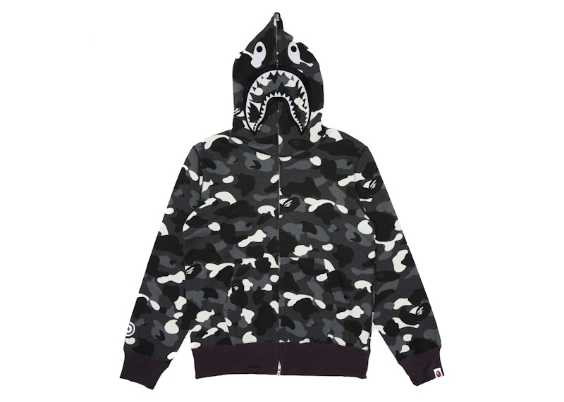 BAPE City Camo Shark Full Zip Hoodie (SS23) Black