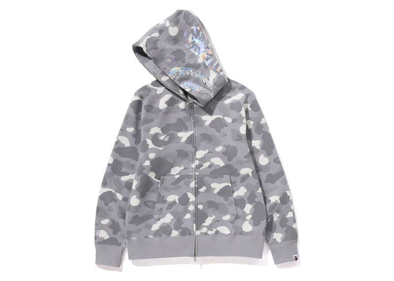 BAPE City Camo Shark Full Zip Hoodie (SS24) Gray Men's - SS24 - US