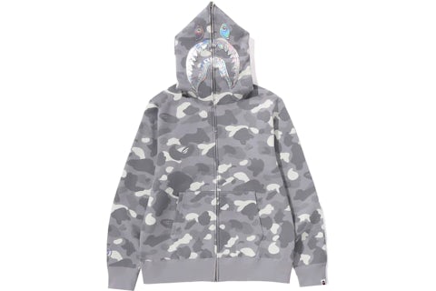 BAPE City Tarnfarbe Shark Full Zip Hoodie (SS24) Grau Herren