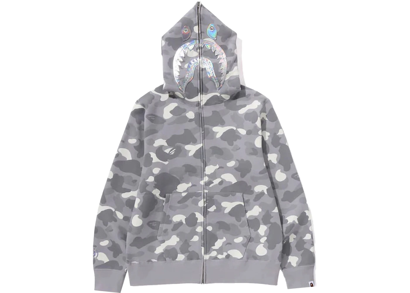 BAPE City Camo Shark Full Zip Hoodie (SS24) Gray Men's SS24 US