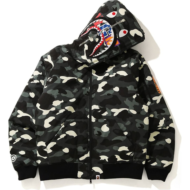 City camo shark hot sale full zip hoodie