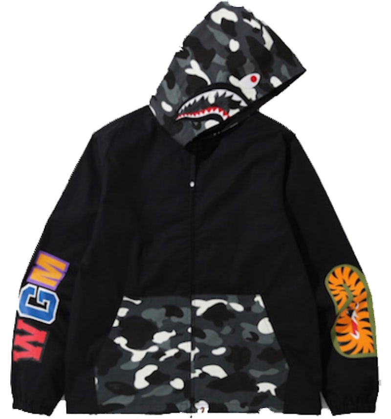 BAPE City Camo Shark Hoodie Jacket Black Multi Men s FW21 US