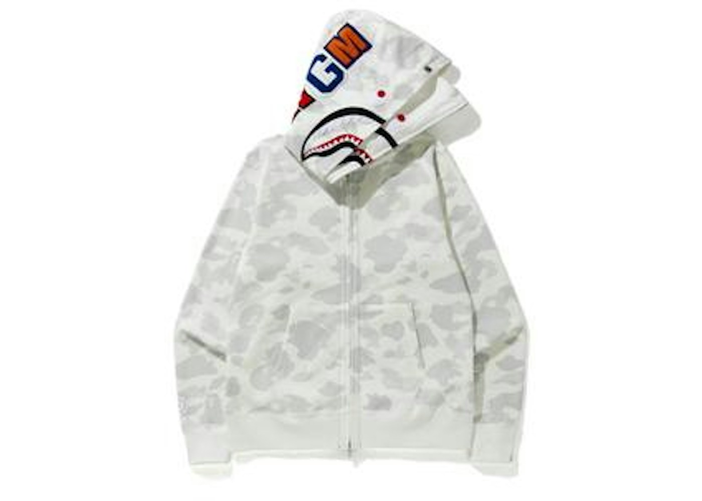 Grey bape zip up hoodie Clearance