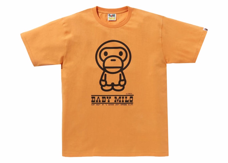 BAPE Classic Baby Milo Tee Orange Men's - SS24 - US