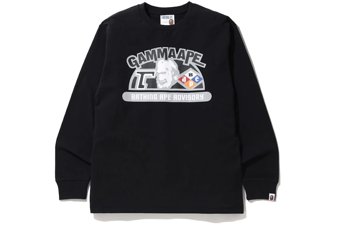 BAPE Classic Gamma Ape L/S Tee Black