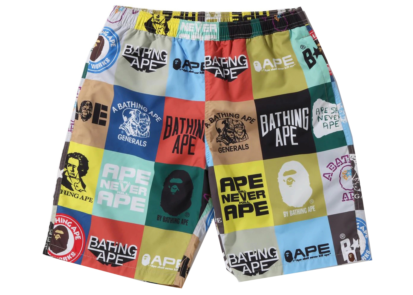 BAPE Classic Logo Beach Shorts Multi Men's - SS22 - US