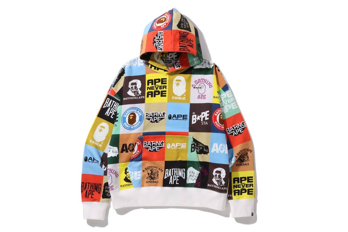 Pre-owned Bape Classic Logo Loose Fit Pullover Hoodie Multi