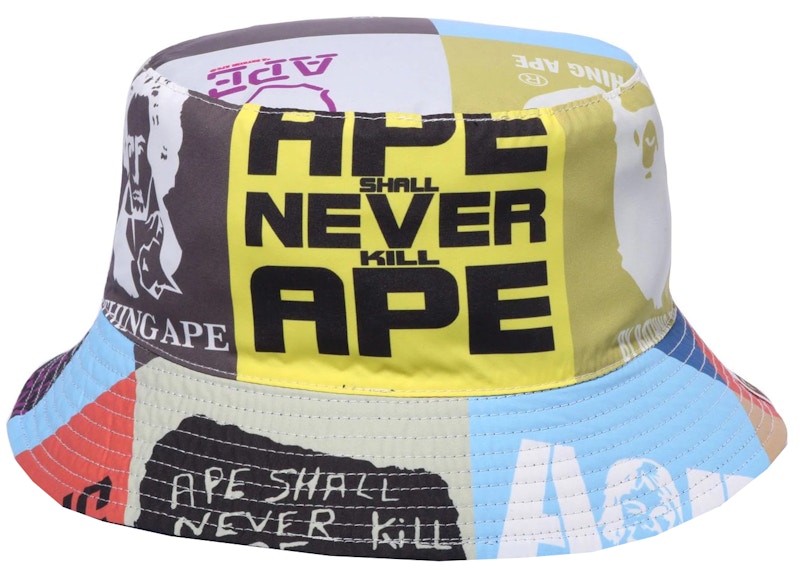 Pre-owned Bape Classic Logo Reversible Bucket Hat