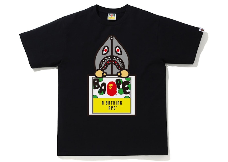 Bape shark clearance black tee