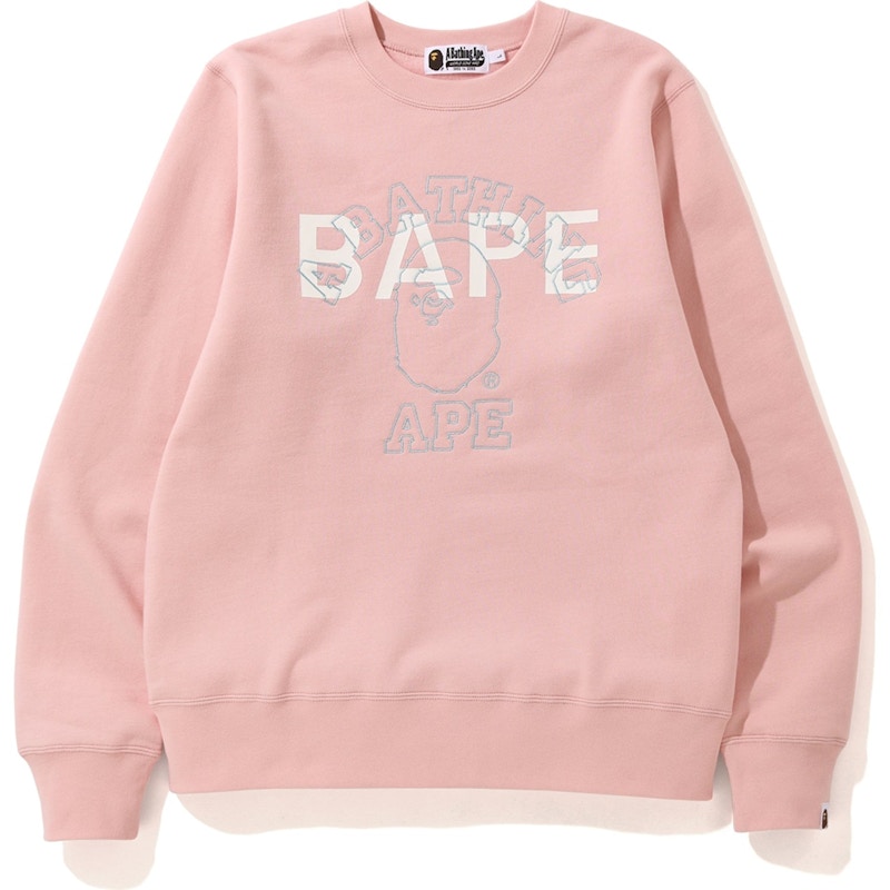 Pink on sale bape crewneck