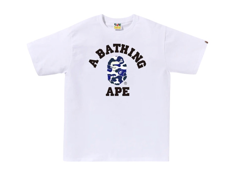Pre-owned Bape Men's  College C Tee Shirt (jp Online Exclusive) In White