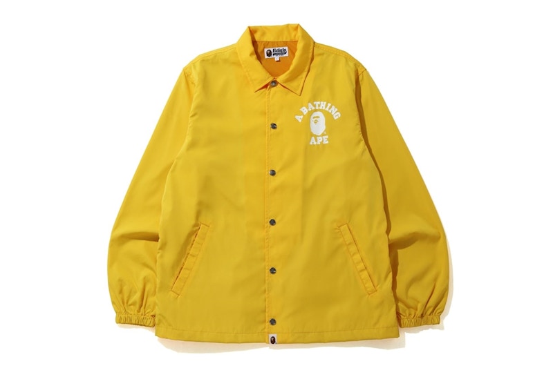 BAPE College Coach Jacket Yellow Men s SS20 US