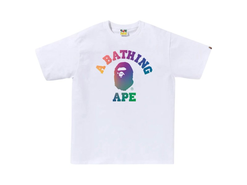 BAPE College Gradation Bapec Tee White