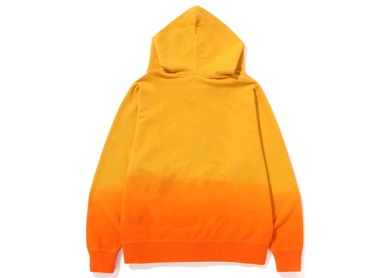 BAPE College Gradation Relaxed Fit Full Zip Hoodie Orange Men's