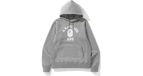 BAPE College Heavy Weight Pullover Hoodie Grey