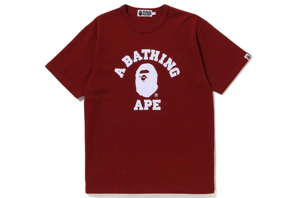 Pre-owned Bape College Heavy Weight Tee Red