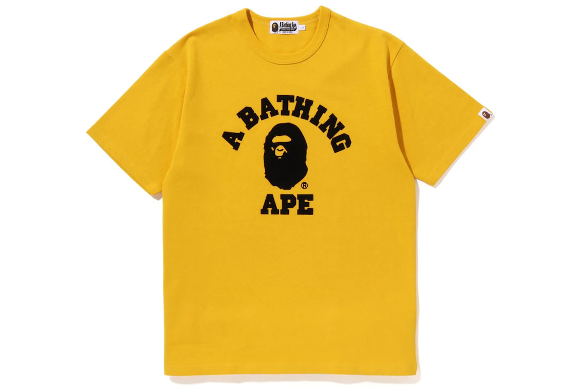 BAPE College Heavy Weight Tee Yellow