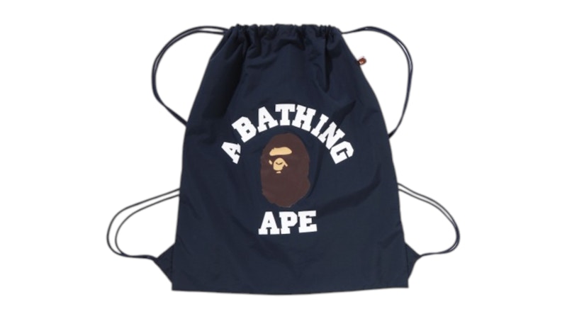 BAPE College Knapsack Navy Blue
