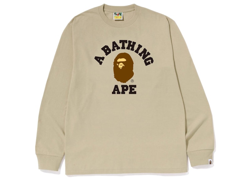 販売サイト BAPE 1I30111020 COLLEGE LS 長袖 S Tシャツ/カットソー(七