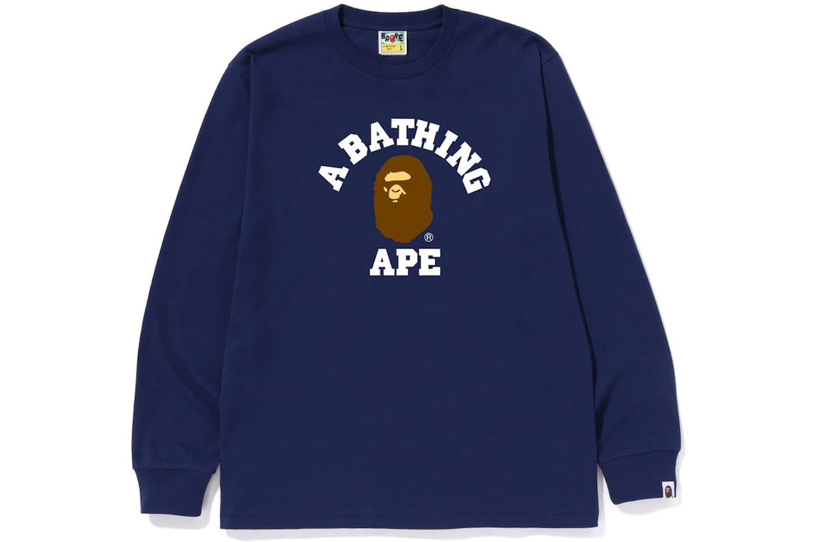 BAPE College L/S Tee (FW22) Navy