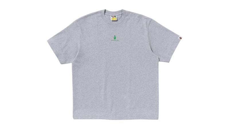 BAPE College Logo Relaxed Fit Tee Gray