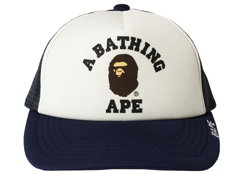 BAPE College Mesh Cap Navy Men's - SS21 - GB