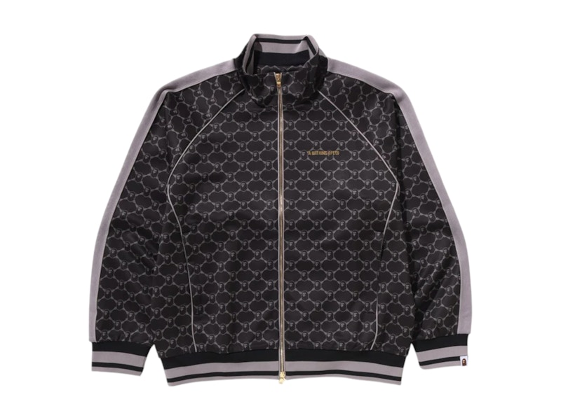 Pre-owned Bape Men's  College Monogram Logo Relaxed Fit Track Jacket In Black