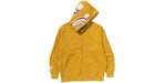 BAPE College Monogram Relaxed Fit Shark Full Zip Hoodie Yellow