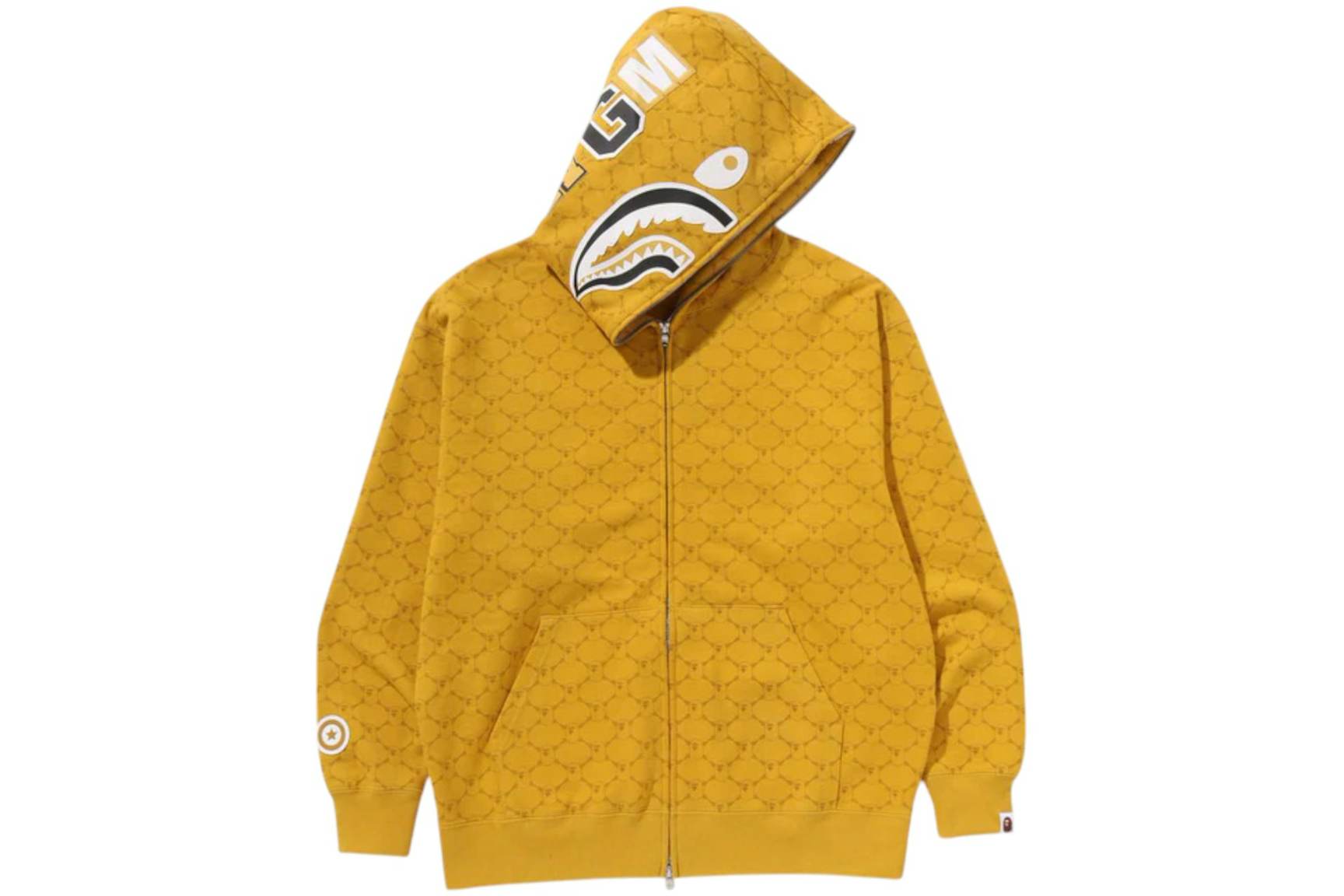 Sudadera con capucha BAPE College Monogram Relaxed Fit Shark Full Zip ...