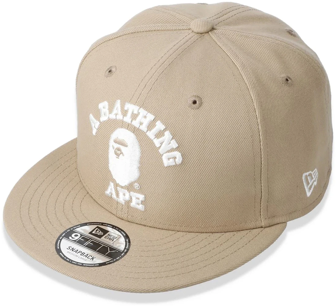 BAPE College New Era Snapback Hat Beige Men's - SS21 - US