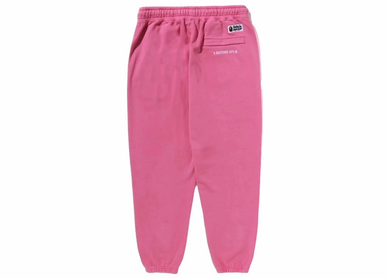 Pink hot sale bape joggers