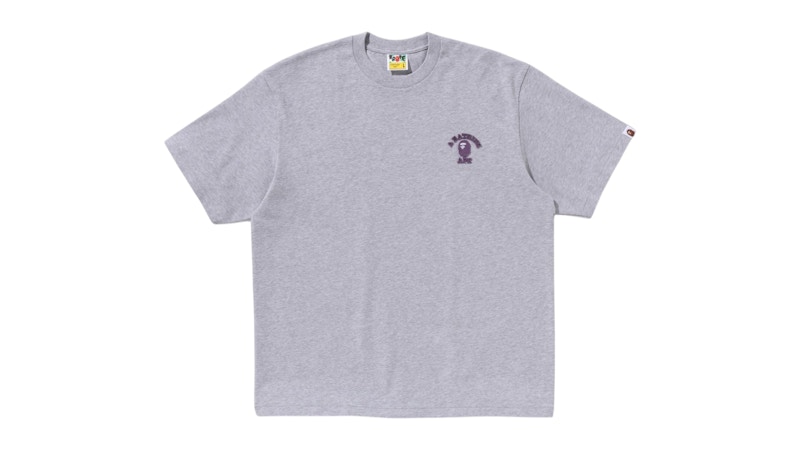 BAPE College One Point Relaxed Fit Tee Gray