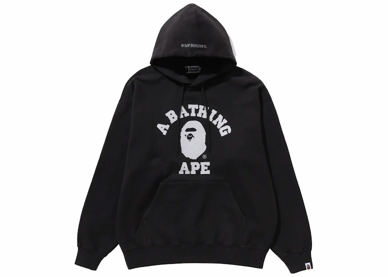 BAPE College Overdye Pullover Hoodie Black Men's - FW23 - US