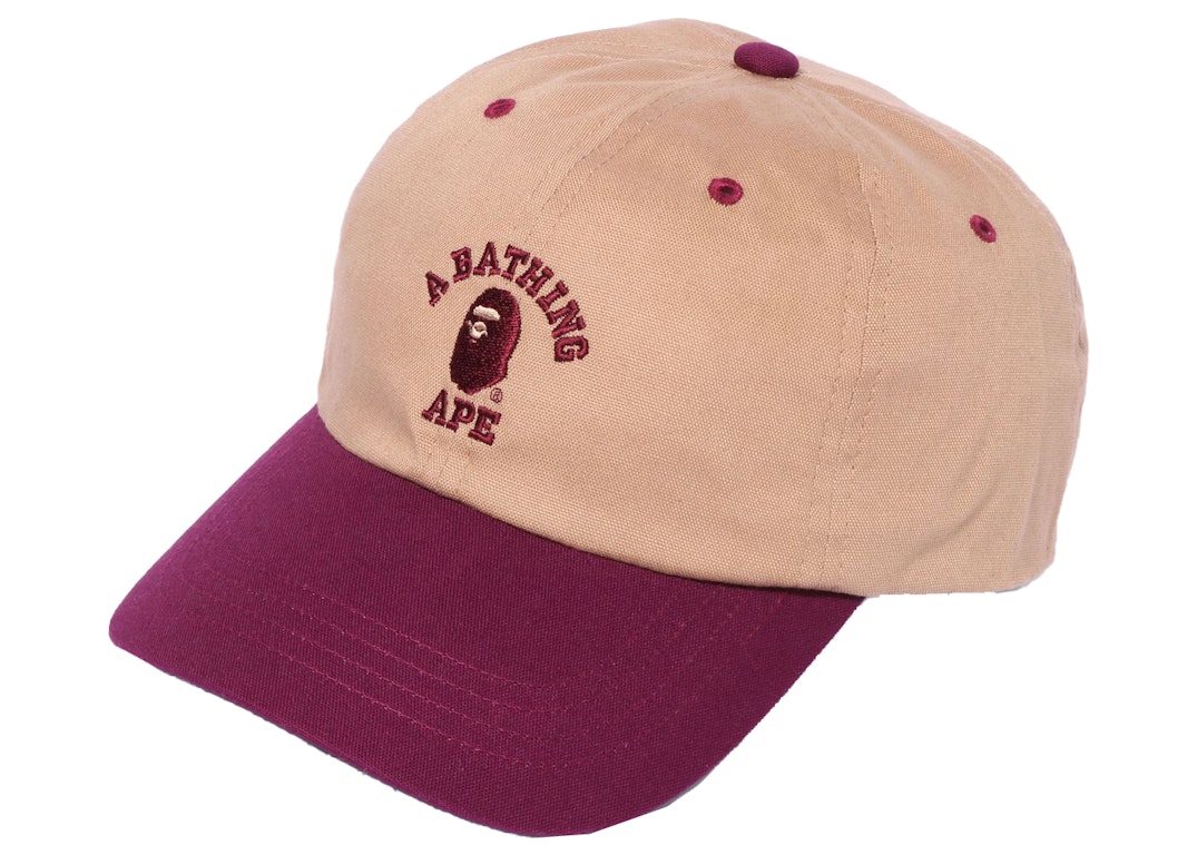 Pre-owned Bape College Panel Cap (ss22) Beige