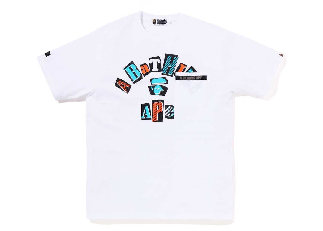 Pre-owned Bape College Pocket Tee White