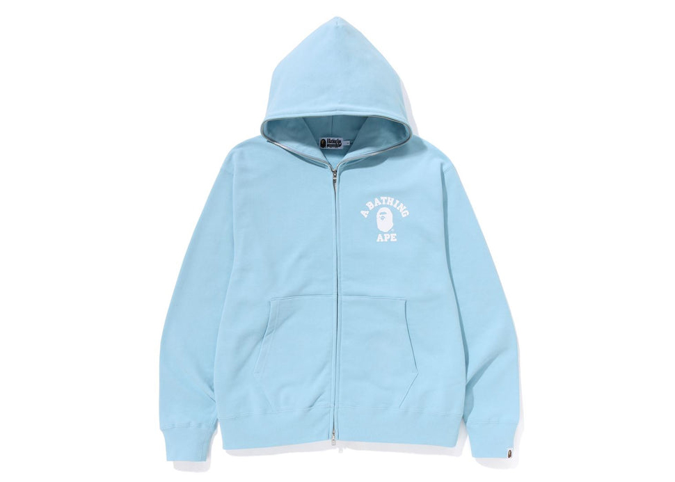 BAPE College Relaxed Fit Full Zip Hoodie (SS23) Sax Men's - SS23 - US