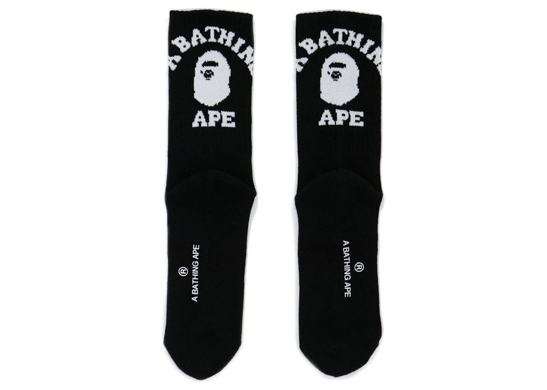 Pre-owned Bape College Socks (fw21) Black