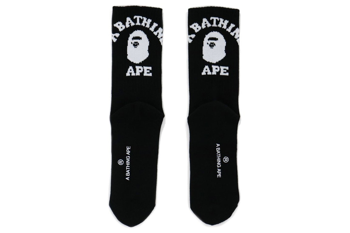 Pre-owned Bape College Socks (fw21) Black
