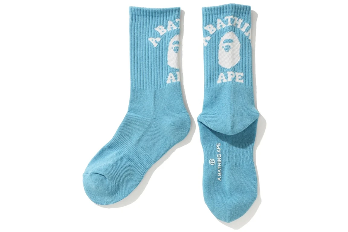 BAPE College Socks Light Blue