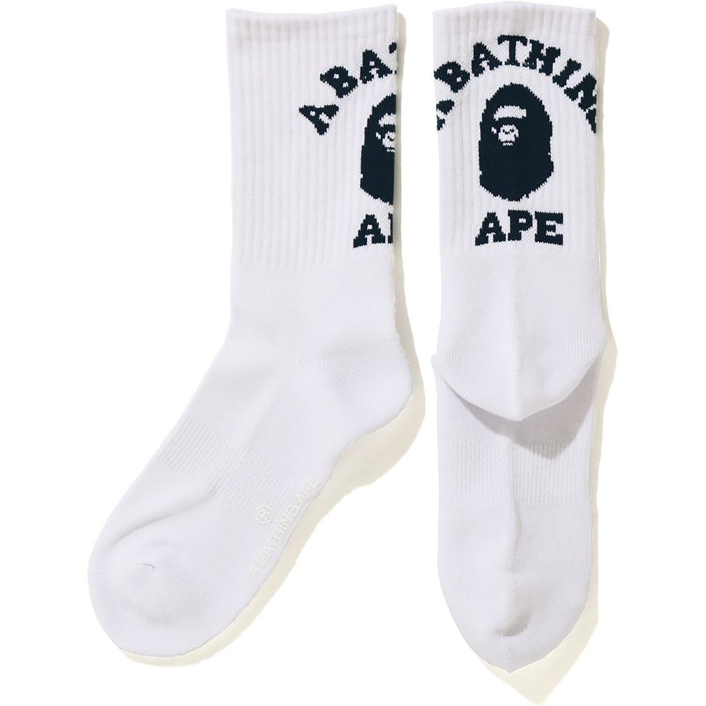 BAPE College Socks White/Navy