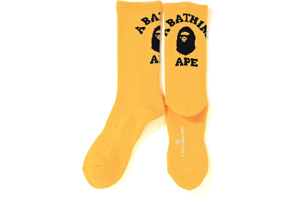 BAPE College Socks Yellow