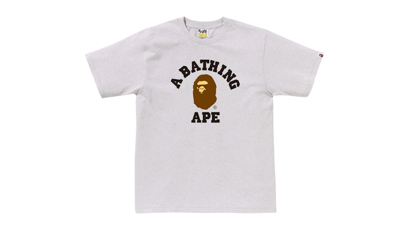 BAPE College Tee Heather Grey