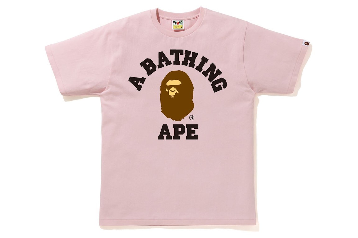 Pre-owned Bape College Tee (ss21) Pink
