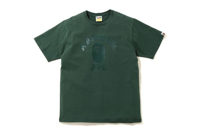 BAPE College Tee Pure Green