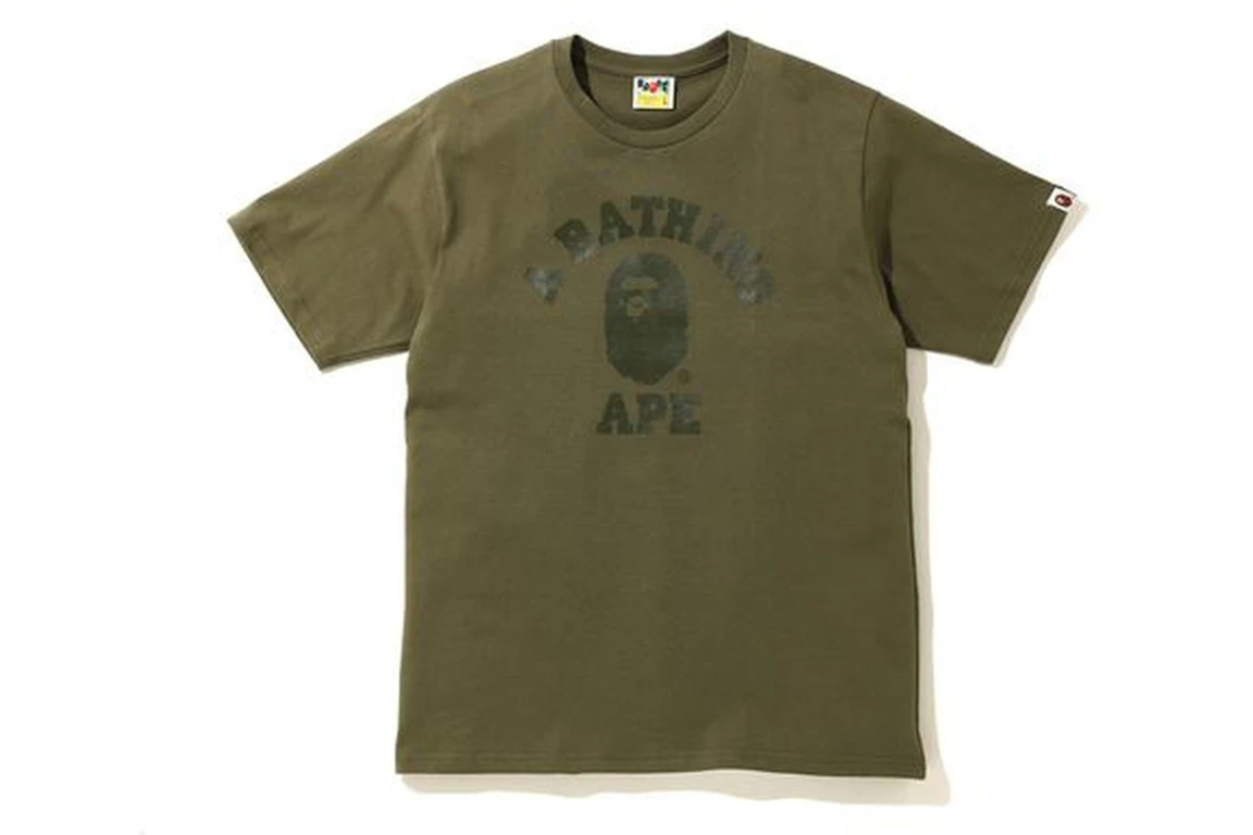 BAPE College Tee Pure Olive