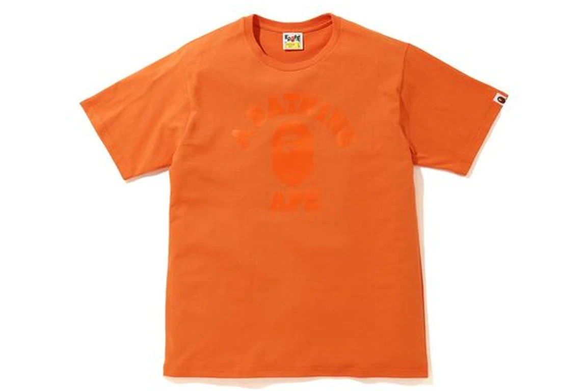 BAPE College Tee Pure Orange